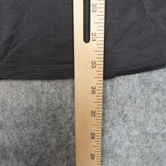 Anthropologie Top Womens Small Tank HRW Monogram Embroidered Scoop Neck Black - Picture 8 of 9